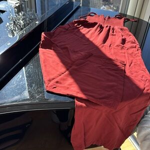 Wide-leg cropped jumpsuit